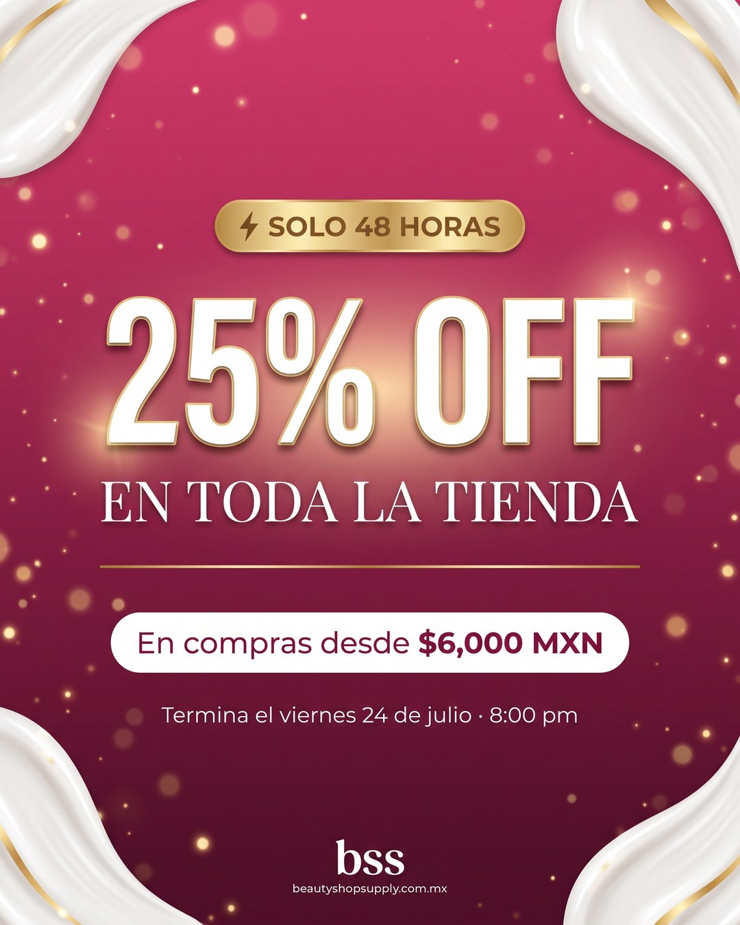 25% de descuento en toda la tienda en compras desde $6,000 MXN - solo 48 horas